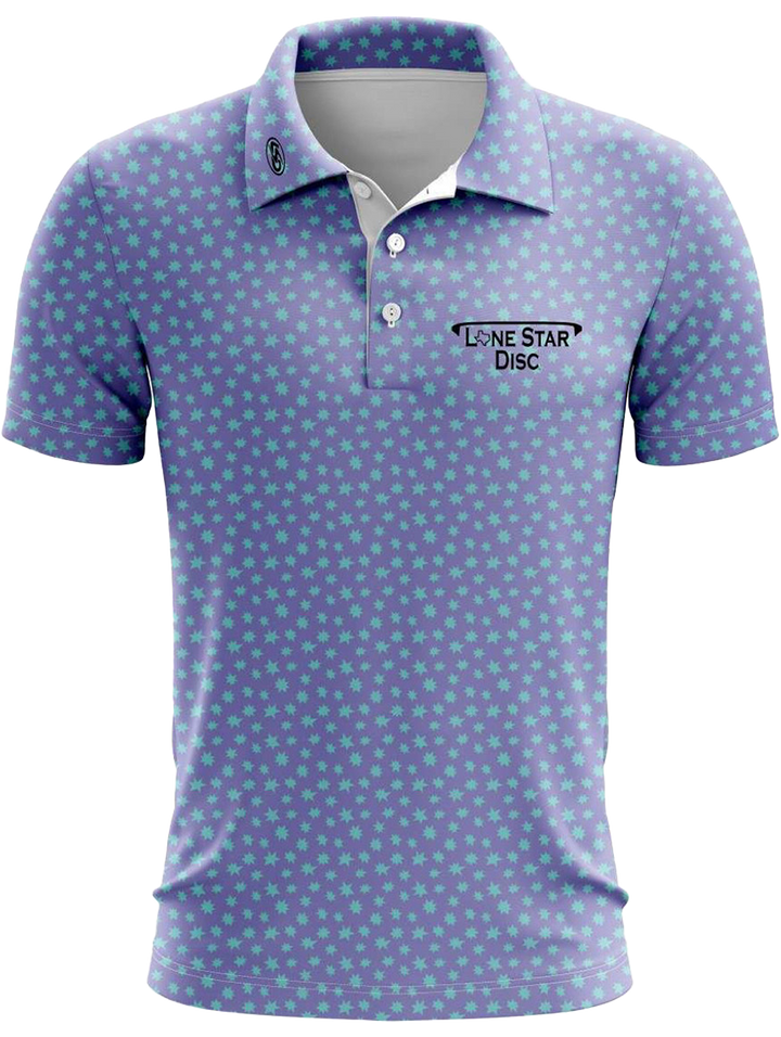 Lone Star Disc Purple Star Athletic Polo